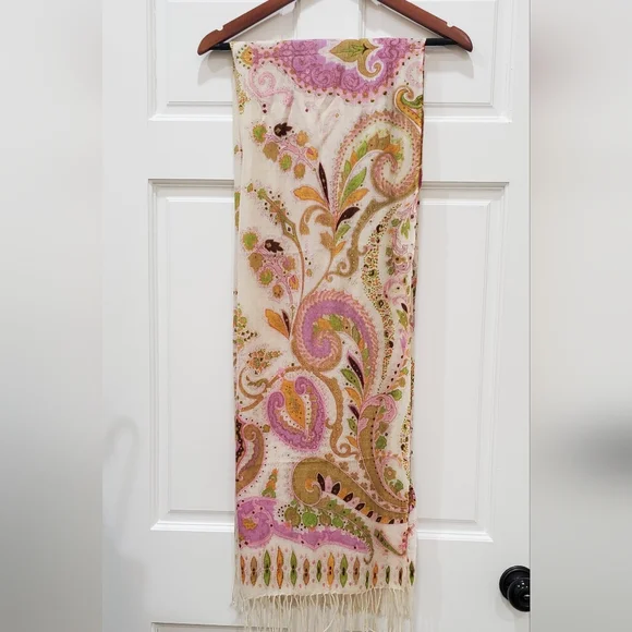 Beautiful 100% wool Pashima scarf - Picture 4 of 6